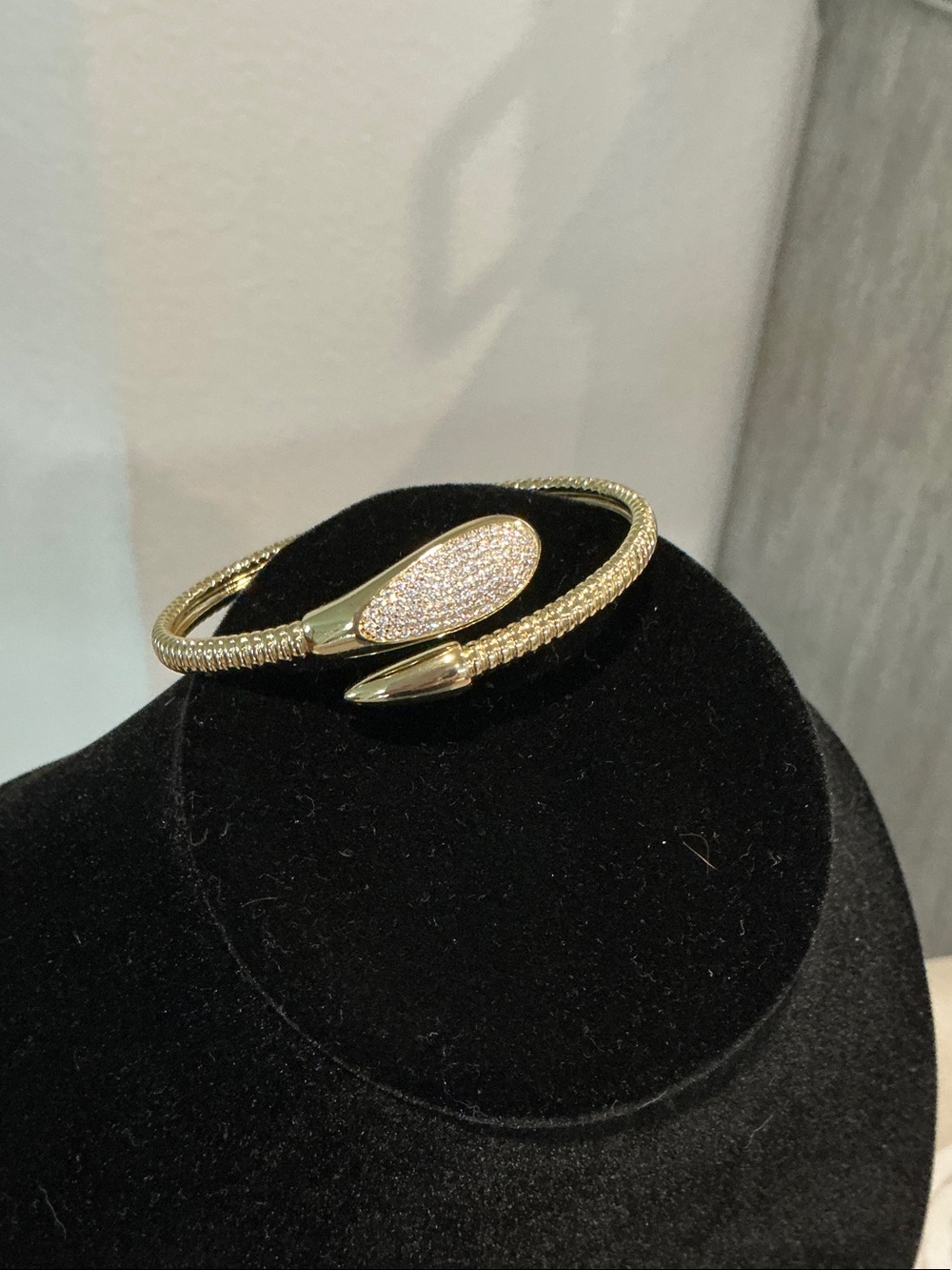Gold Pave Teardrop Wrap Bracelet - Women's Jewelry